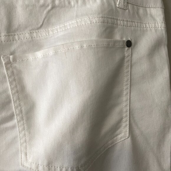 NWT Michel Studio Collection White Cotton Blend Skinny Leg Pants - Picture 8 of 14